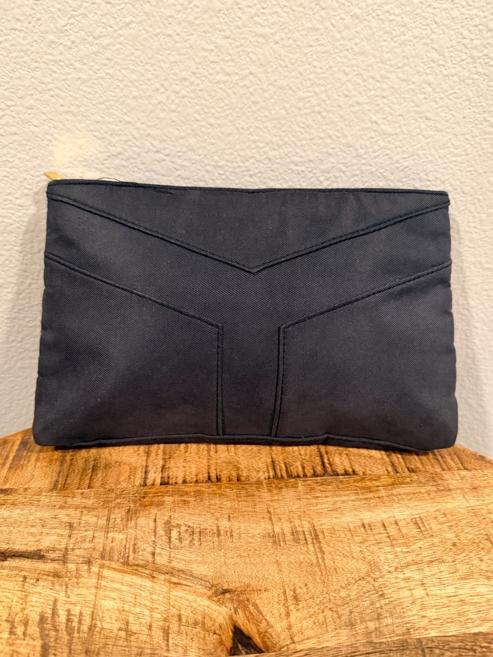 Yves Saint Laurent YSL Parfums Black Cosmetic Pouch Clutch